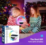 G LED Wireless Charging Bluetooth Speaker with FM Radio, RGB Light and Table Lamp - BT-3401