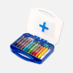 DOMS 12 Color Hex Pastel with Holder and Scraping Tool