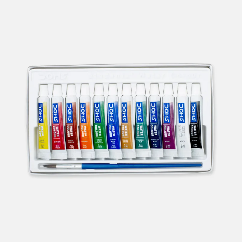 DOMS-12-Shades-Water-Color-Tubes-with-Brush-and-Color-Palette