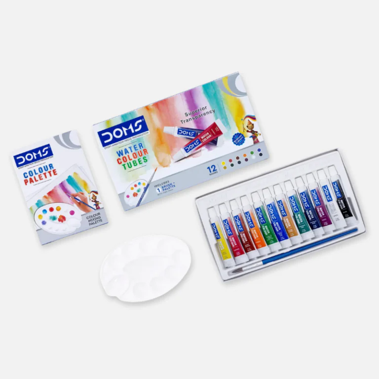 DOMS-12-Shades-Water-Color-Tubes-with-Brush-and-Color-Palette