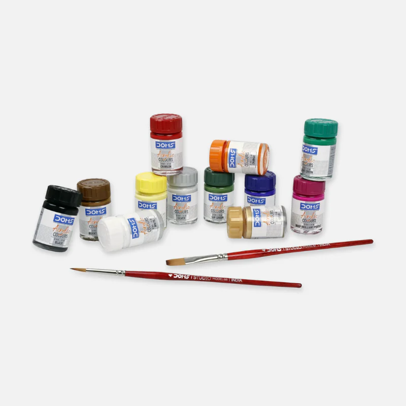 Doms-Acrylic-12-Colors-15-ml-2-brushes