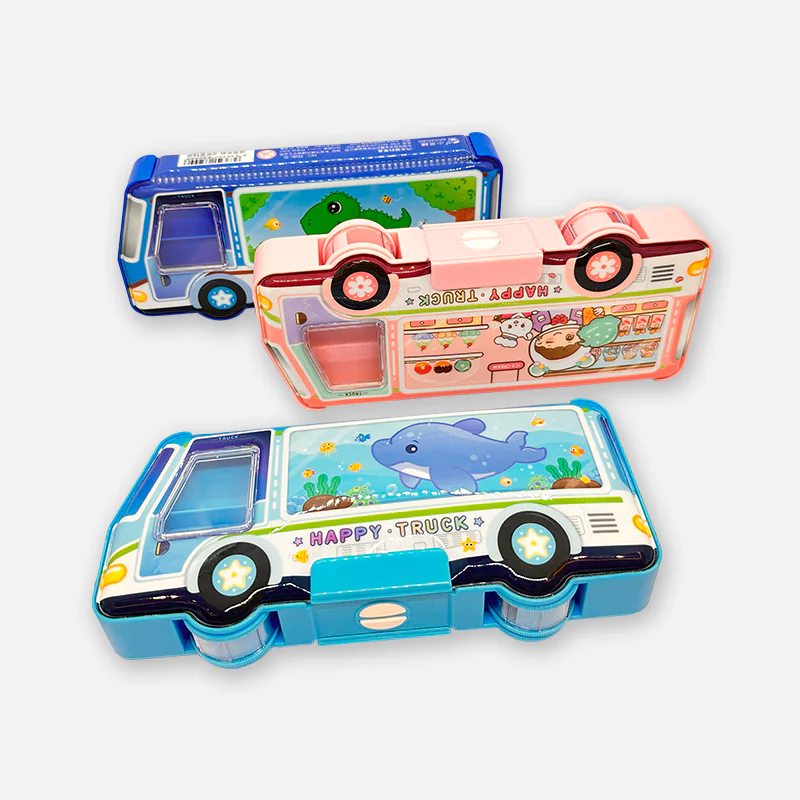 Happy-Truck-Multifunctional-Pencil-Box
