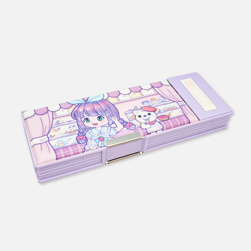 Multifunctional Magnetic Lock Pencil Box with Sharpener & Piano 3518-02