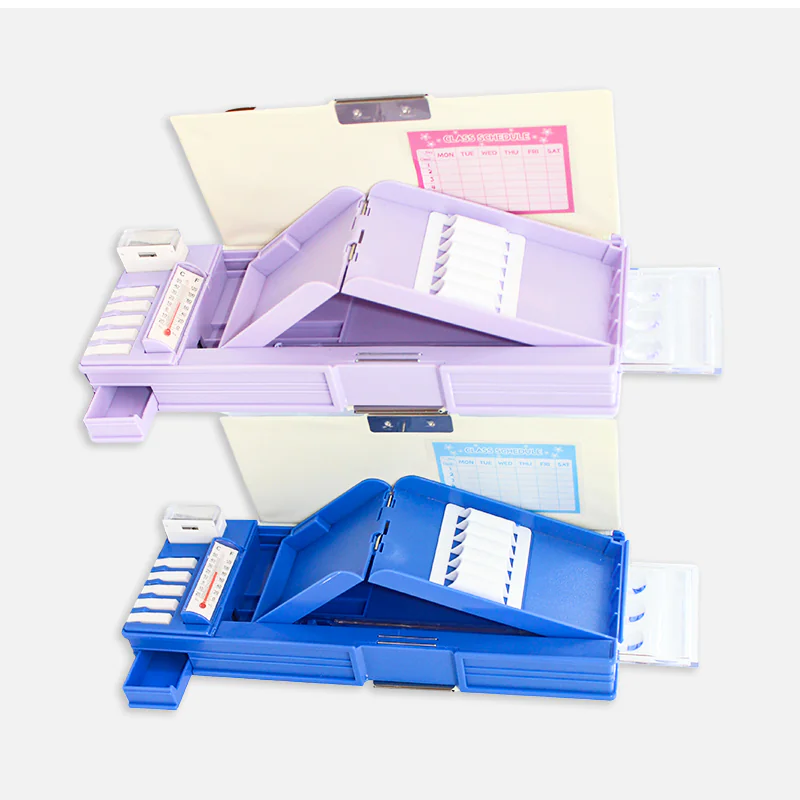 Multifunctional Magnetic Lock Pencil Box with Sharpener & Piano 3518-02