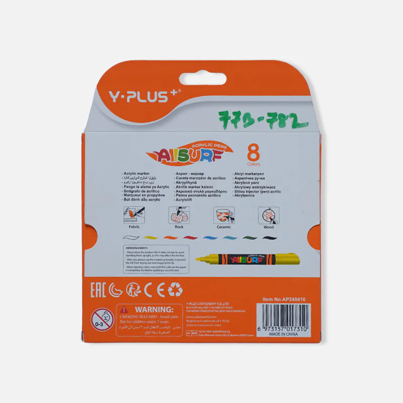 Y-Plus+ Allsurf 8 Acrylic Color Pen Color Pen price in Bangladesh
