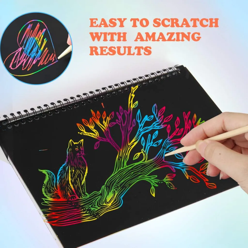 Rainbow Scratch Art Paper Note