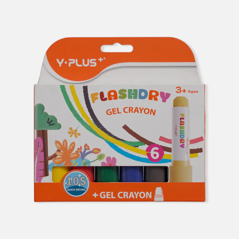 Y-Plus+ Flashdry Gel Crayon 6 Pcs