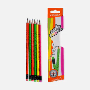 Y-Plus+ Star Neon with eraser 8 mm HB Pencil
