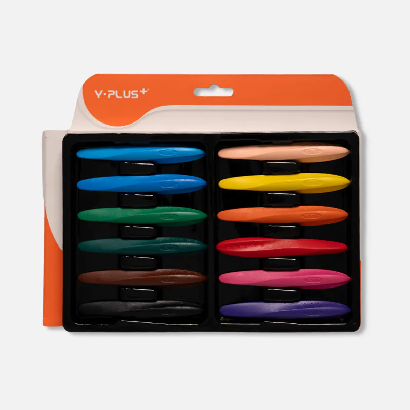 Y-Plus+ Triangular Peanut 12 Pcs Crayon