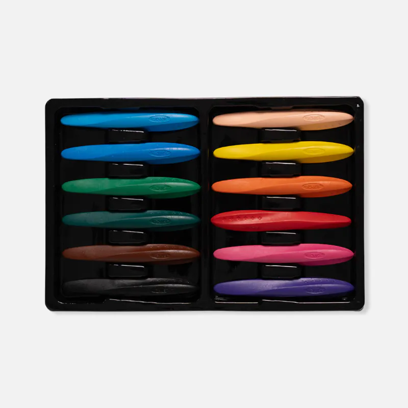 Y-Plus+ Triangular Peanut 12 Pcs Crayon