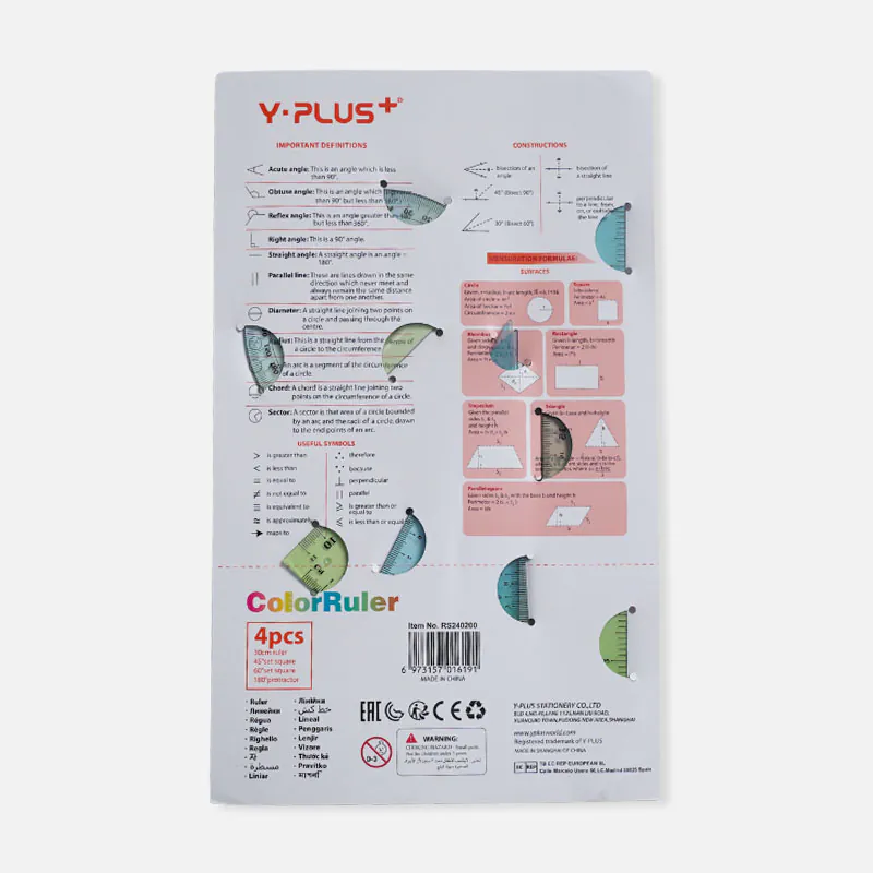 Y-Plus+ Unbreakable Color Ruler