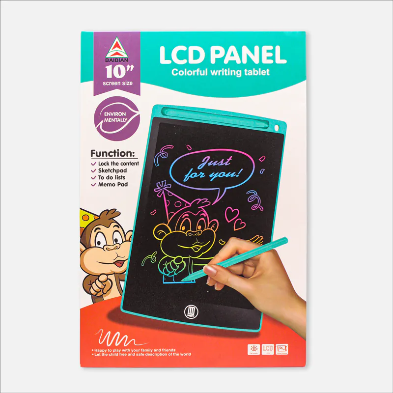 10 in LCD Panel Colorful Writing Tablet ITEM NO. BB1001C