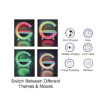 G LED Wireless Charging Bluetooth Speaker with FM Radio, RGB Light and Table Lamp - BT-3401